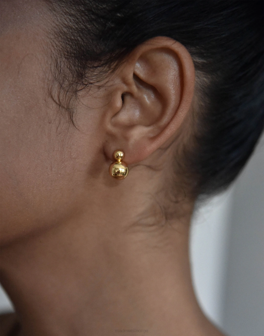 Madewell smykker gull kvinner nashira arno vermeil doble sfære øredobber 260F1527