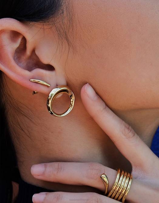 Madewell smykker gull kvinner soko kaya åpne øredobber 260F2258