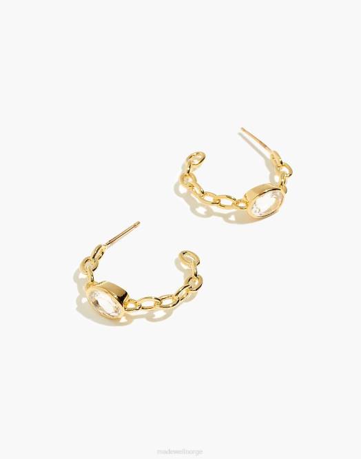 Madewell smykker gull kvinner studio grun topas kabelring øredobber 260F1541