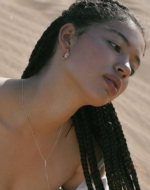 Madewell smykker gull kvinner studio grun topas kabelring øredobber 260F1541