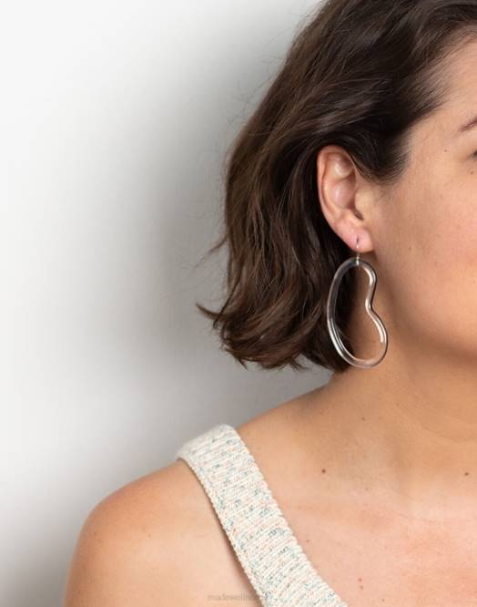 Madewell smykker én farge kvinner jane d'arensbourg øredobber i klart glass 260F1576