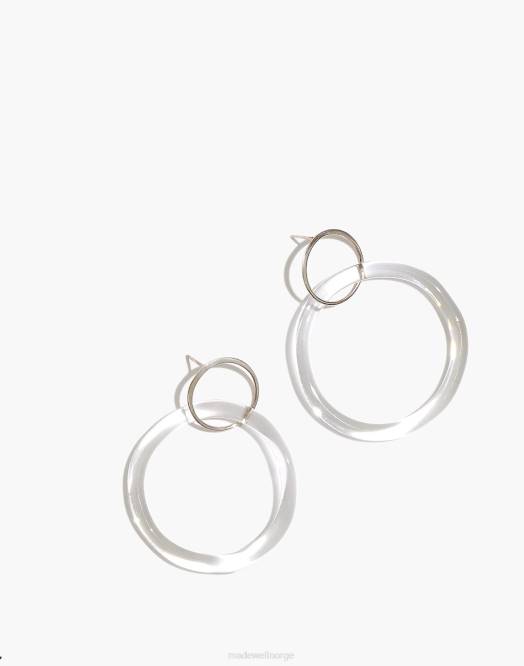 Madewell smykker én farge kvinner jane d'arensbourg ring øredobber i klart glass 260F1575