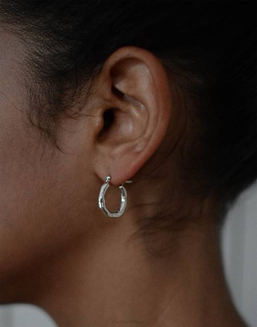 Madewell smykker sølv kvinner nashira arno sterling pond hoop øredobber 260F1528