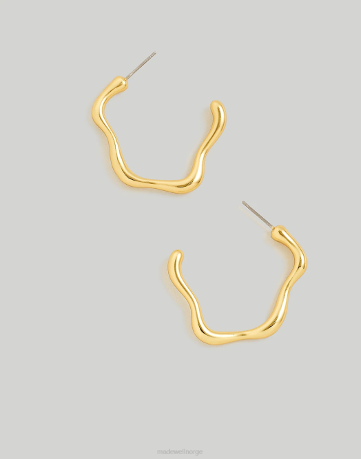 Madewell smykker vintage gull kvinner chunky squiggle hoop øredobber 260F861