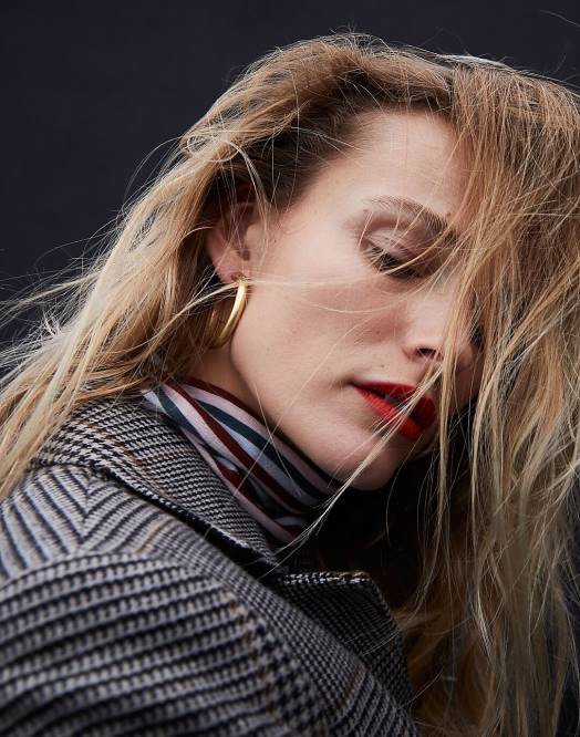 Madewell smykker vintage gull kvinner tykke overdimensjonerte bøyleøreringer 260F916