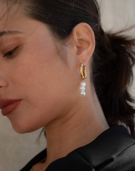 Madewell tilbehør gull kvinner tseatjewelry bee hoop øredobber 260F1288