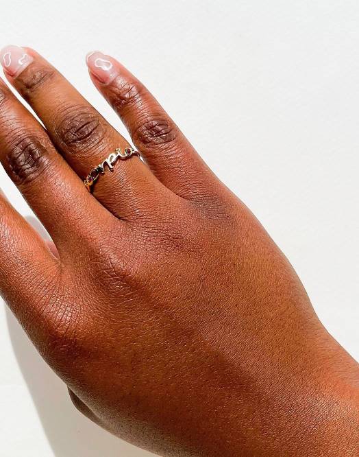 Madewell smykker Vannmannen kvinner abcrete & co. justerbar stjernekretsring 260F1456