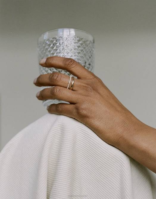 Madewell smykker gull kvinner kinn dahlia micro pave ring 260F1754