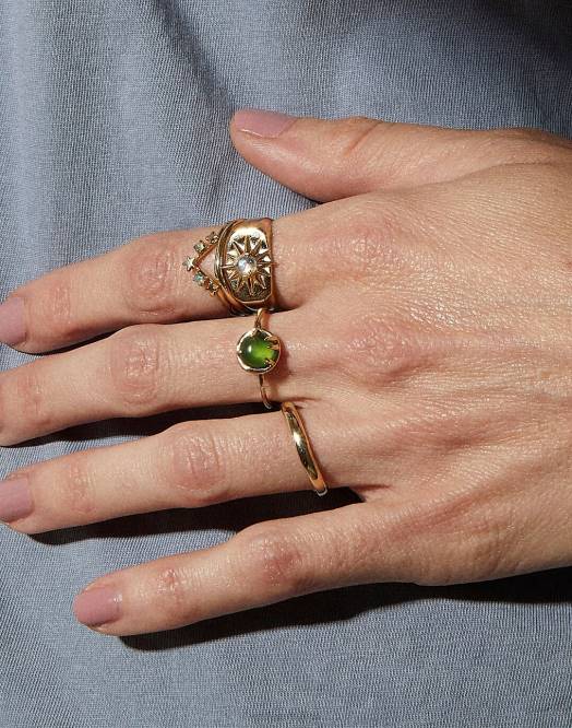 Madewell smykker gull kvinner studio grun starburst signet designer 260F1548