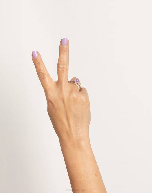 Madewell smykker lys lilla kvinner jane d'arensbourg dot lilla og klar glassring 260F1574