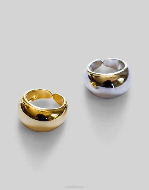 Madewell smykker sølv kvinner abcrete & co. den dristige, justerbare kuppelringen 260F1453