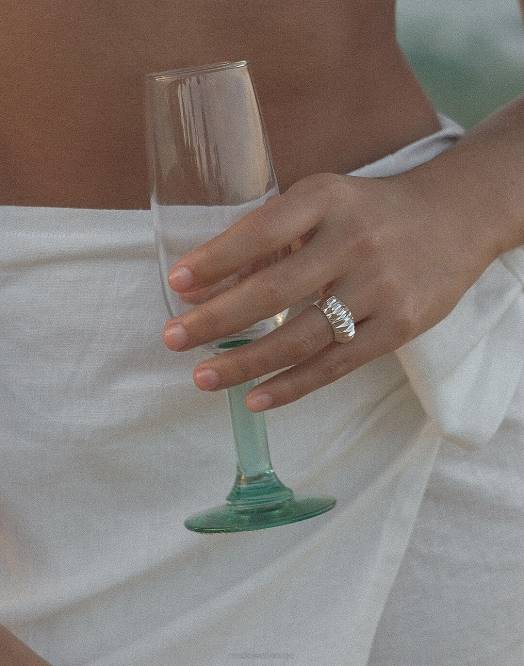 Madewell smykker sølv kvinner muns palma ring 260F1945