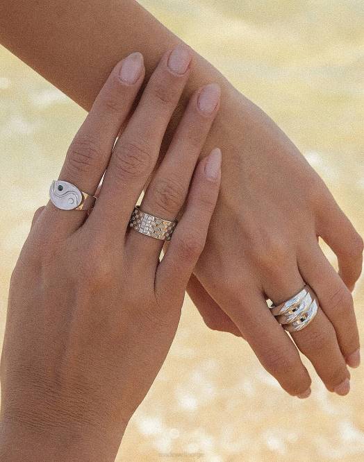 Madewell smykker sølv kvinner muns tablero ring 260F1930