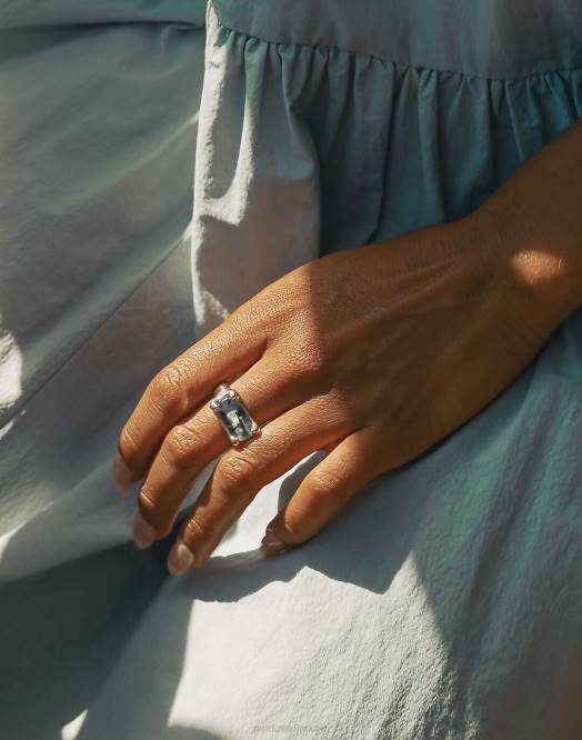 Madewell smykker svart multi kvinner cled prismering marmor 260F1814