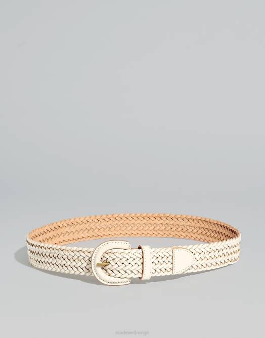 Madewell tilbehør blek østers kvinner vevd skinnbelte 260F750