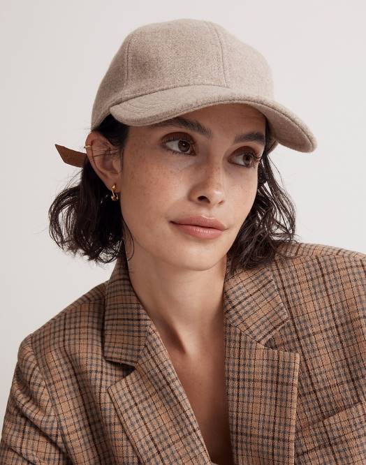 Madewell tilbehør forvitret betong kvinner baseballcaps i ullblanding 260F793