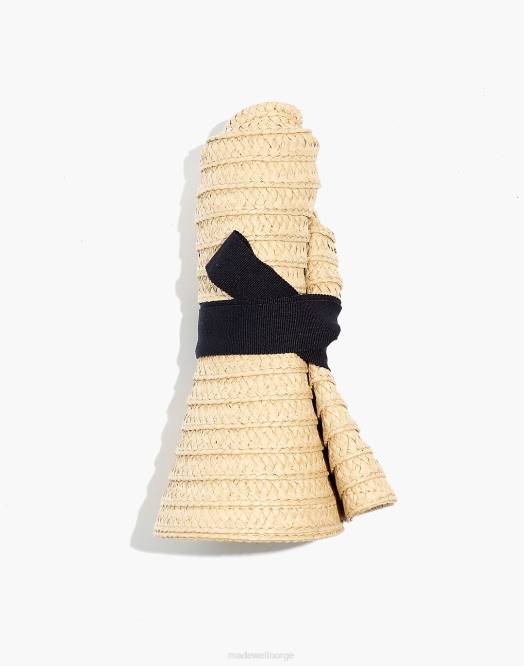 Madewell tilbehør naturlig multi kvinner pakkebar flettet stråhatt 260F819