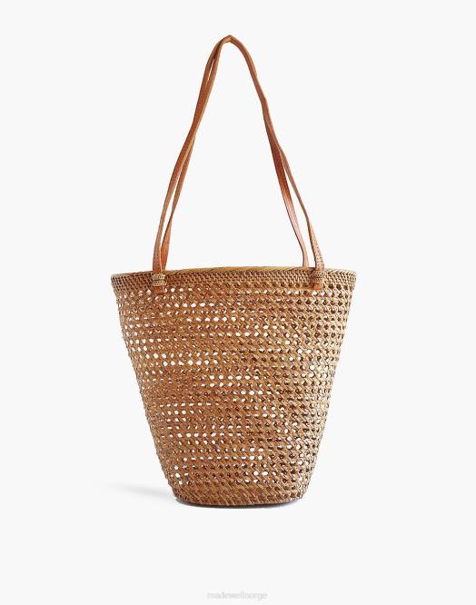 Madewell tilbehør naturlig kvinner bembien rotting isla kurv tote bag 260F1256