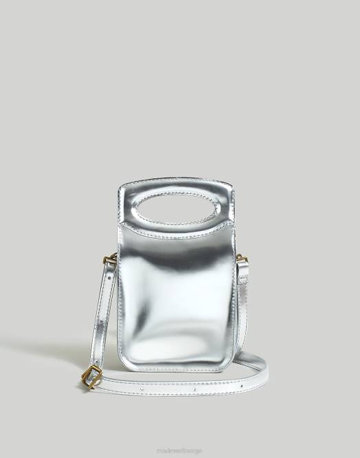 Madewell tilbehør sølv kvinner telefonvesken i specchio-skinn 260F665