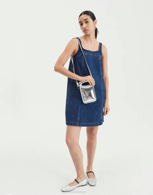 Madewell tilbehør sølv kvinner telefonvesken i specchio-skinn 260F665