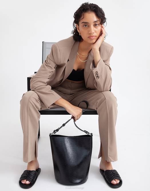 Madewell tilbehør svart multi kvinner hyer varer luksus konvertibel bøtteveske 260F1602