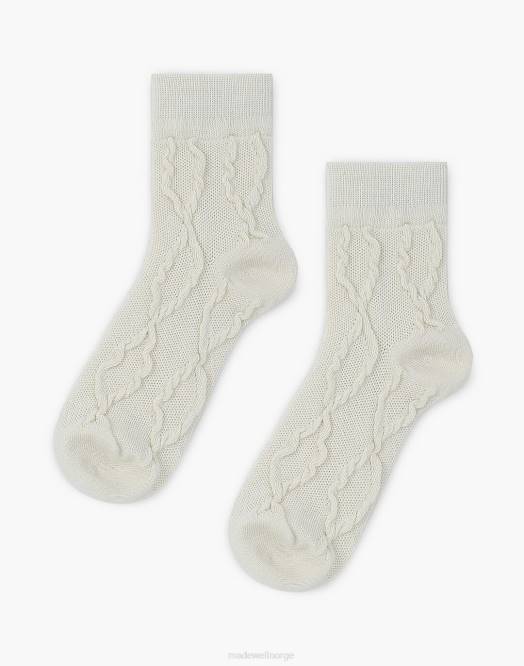 Madewell tilbehør off white kvinner skreddersydde union kabelsokker 260F2310