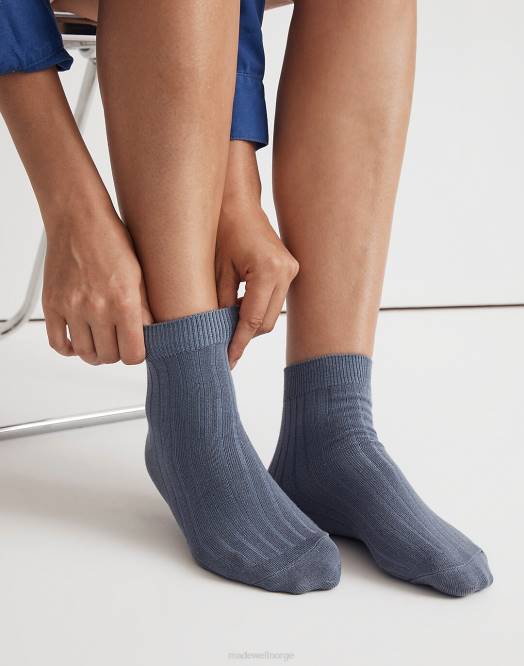 Madewell tilbehør stekt squash kvinner slanke ribbestrikkede ankelsokker 260F1009