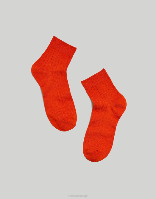 Madewell tilbehør stekt squash kvinner slanke ribbestrikkede ankelsokker 260F1012