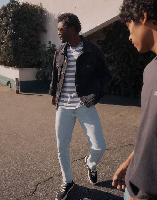 Madewell klær benefield vask menn atletiske slim jeans 260F160