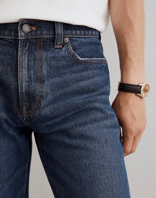 Madewell klær cambridge vask menn jeansen med rette ben fra 1991 260F132