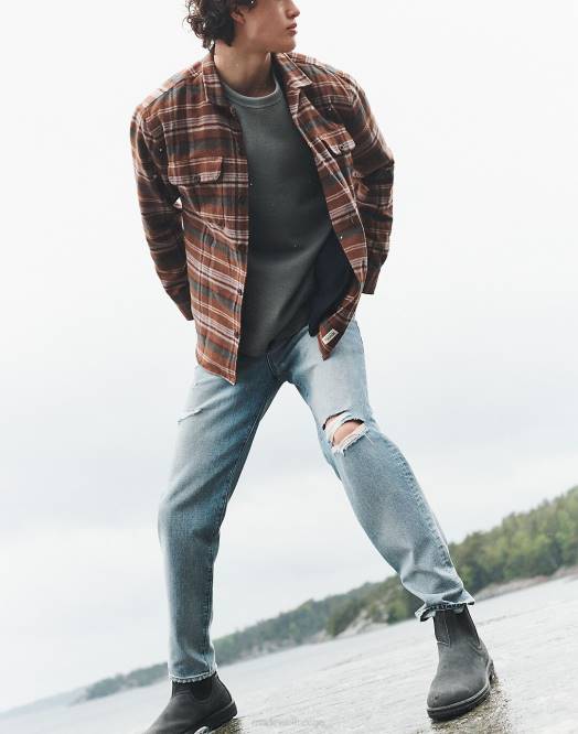 Madewell klær corlett vask menn avslappede taper jeans 260F176