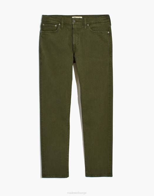 Madewell klær dyp grønn menn plaggfargede slim jeans 260F189