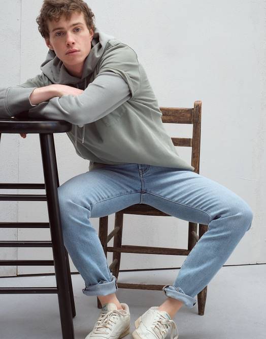 Madewell klær easson vask menn smale selvedge jeans 260F199