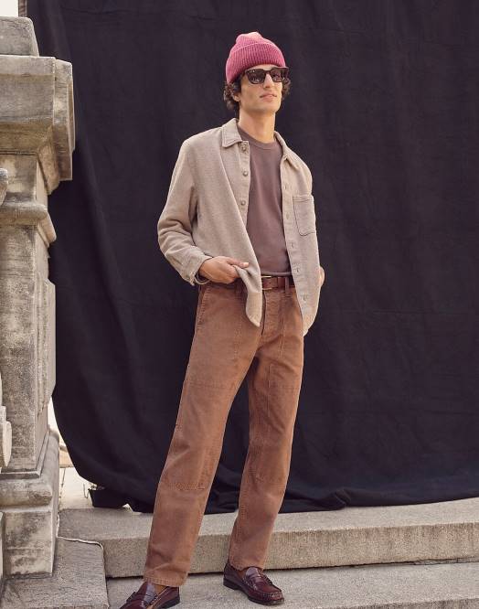 Madewell klær fôr menn avslappede rette arbeidsbukser 260F224