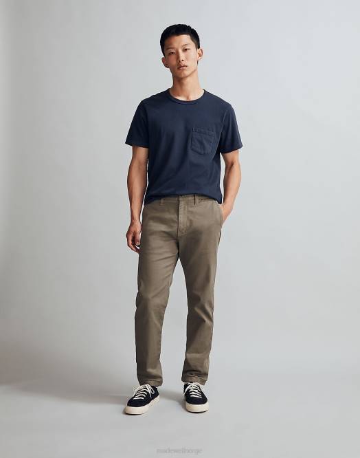 Madewell klær falmet bjørk menn slim chino bukser: coolmax edition 260F211