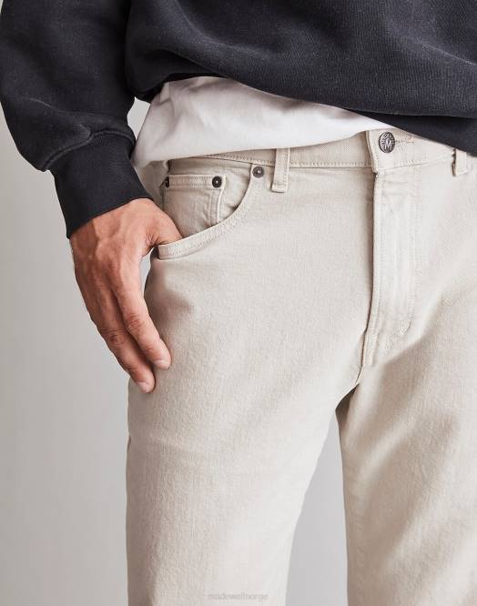 Madewell klær fjærgrå menn 1991 plaggfarget jean med rett ben 260F131