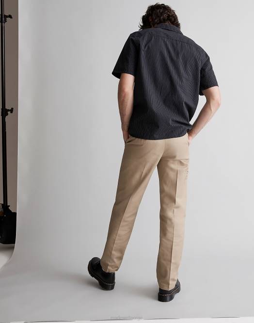 Madewell klær hvit marmor menn dickies flat front doble kne bukser 260F468