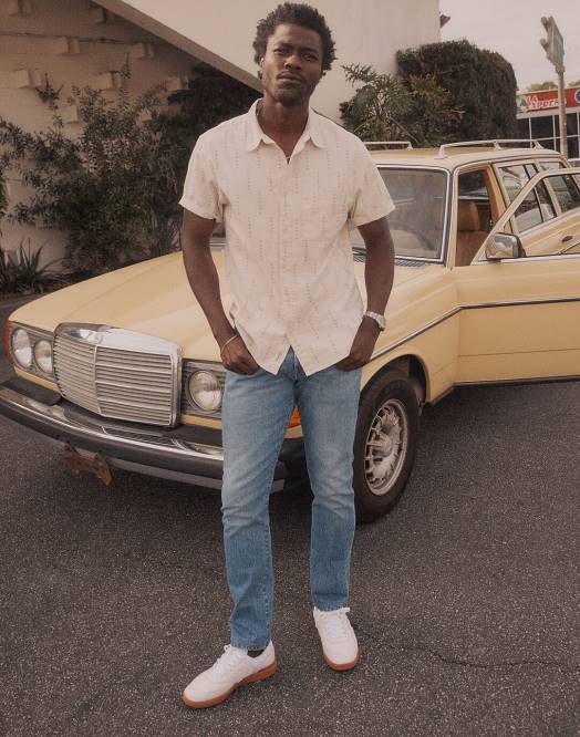 Madewell klær marcey vask menn atletiske slim jeans 260F152