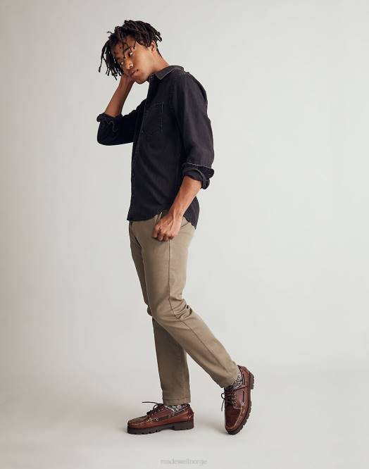 Madewell klær svart kull menn atletisk slim chino bukser: coolmax edition 260F215