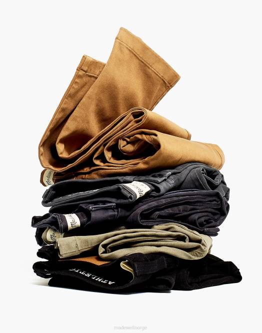 Madewell klær svart kull menn atletisk slim chino bukser: coolmax edition 260F215