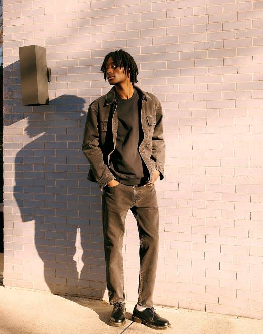 Madewell klær myk mahogni menn mccarren midweight sweatshirt med rund hals 260F372