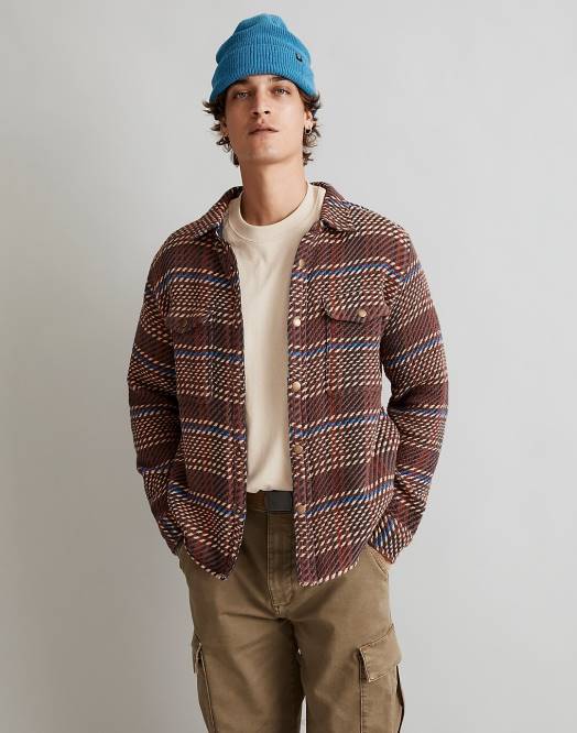 Madewell klær brun menn korridor skjorte-jakke med ledning 260F436