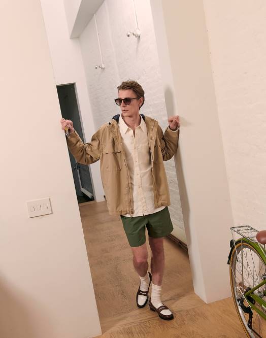 Madewell klær drivved menn bruksjakke med hette 260F114