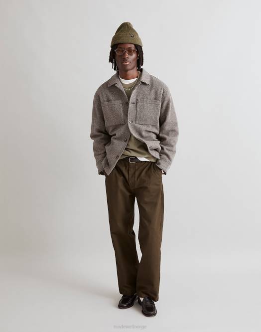 Madewell klær grå menn skjorte-jakke italiensk stoff 260F122