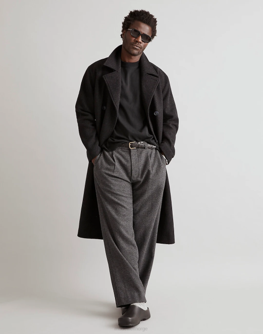 Madewell klær nesten svart menn dobbeltspent topplakk i italiensk stoff 260F100