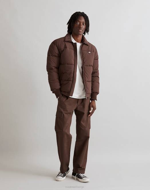 Madewell klær sjokoladebrun menn dickies overbook pufferjakke 260F463