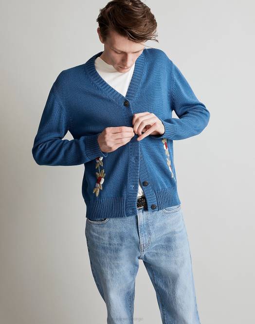 Madewell klær blå menn korridor bukhari cardigan 260F437
