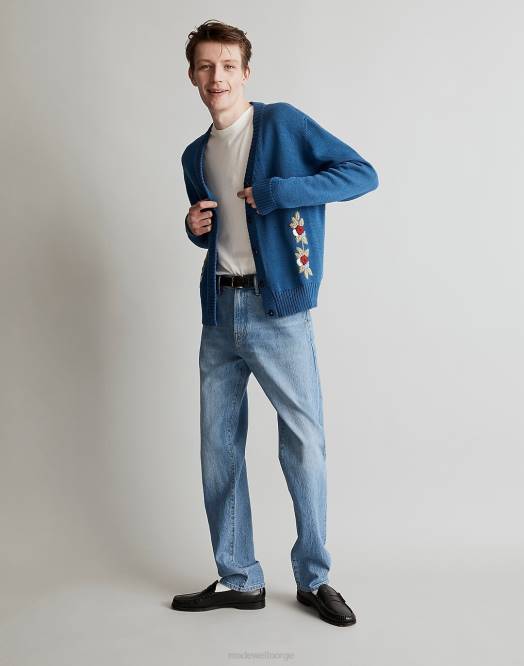 Madewell klær blå menn korridor bukhari cardigan 260F437