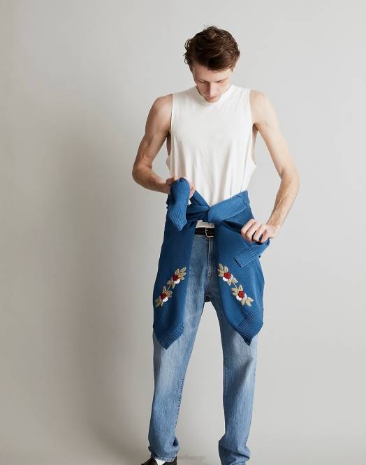 Madewell klær blå menn korridor bukhari cardigan 260F437