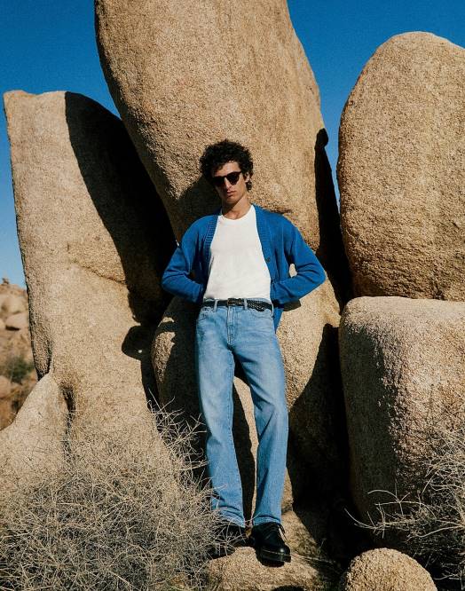 Madewell klær blå menn korridor bukhari cardigan 260F437